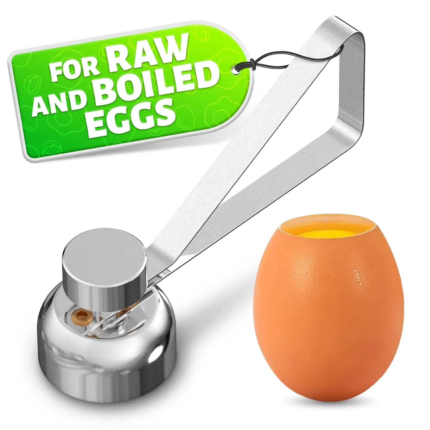 Egg Cracker Tool for  Eggs - Egg Shell Opener for Hard Boiled Eggs with Durable Stainless Steel Construction,  & Adjustable Design - Easy-to-Use Shell Cracker Tool for Easy-Boiled Eggs