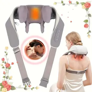 Electric Neck Massager, Rechargeable Neck Massage Belt, Neck Muscle Relaxation Tool, Neck Massage Machine for Women & Men