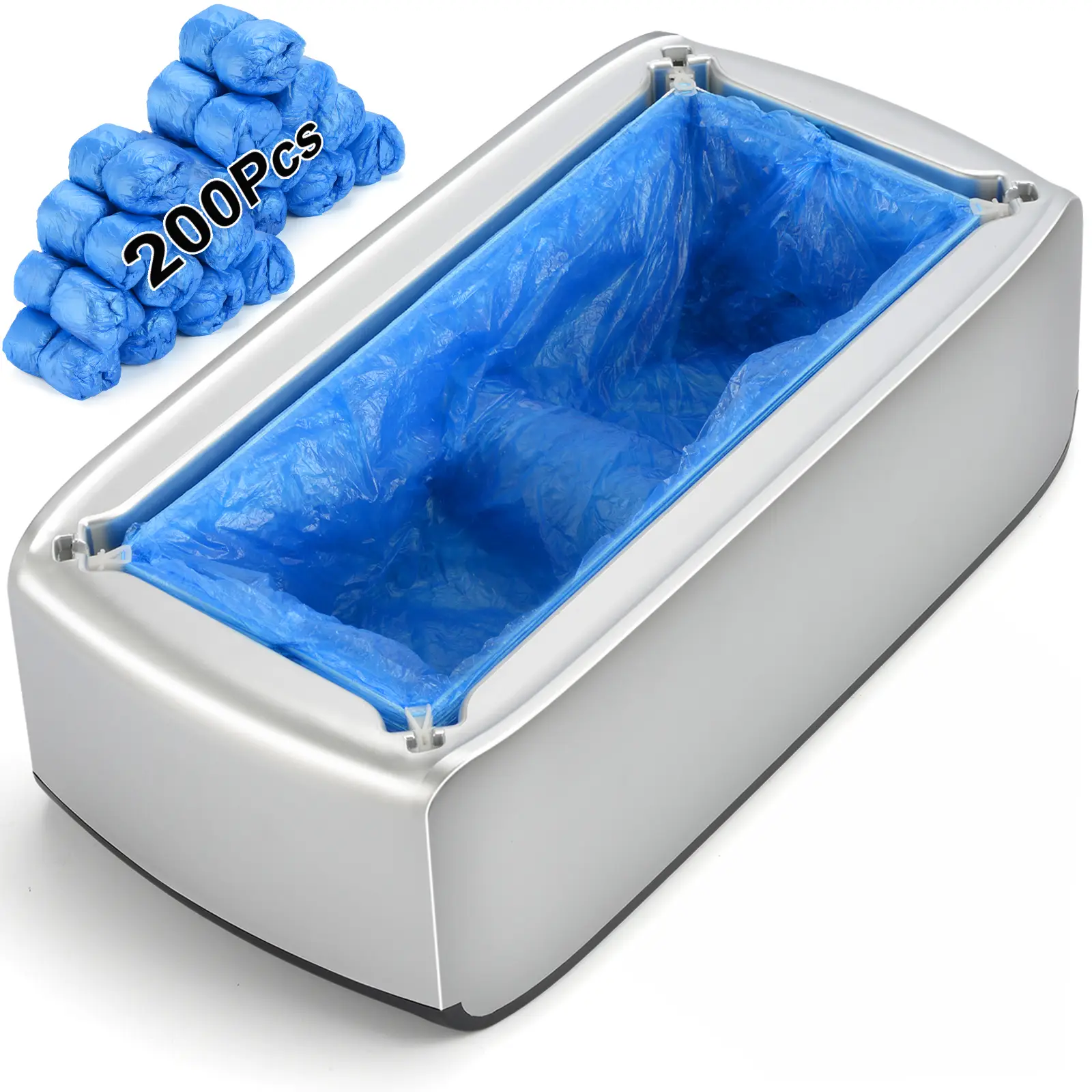 Shoe Cover Dispenser with 200pcs Disposable Shoe Covers, Automatic Shoe Cover Machine Fits shoes up to Men's size 12, Suitable for Home, Factory, Hosp