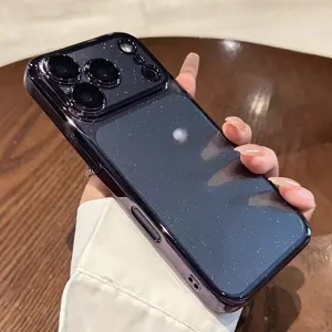 Starry Glitter Hard Case Anti-Drop Shockproof Protective Casing Cellphone Smartphone Cover Protector for iPhone 17 Pro Max 17 16 Pro Max 15 Pro Max 14 13 12 17 Air, Durable Protection