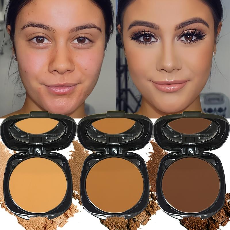 [Waterproof Powder] Waterproof & Sweatproof Contouring and Setting Powder, 3 Shades Available |   Conceals Blemishes & Controls Oil, Matte Finish Foundation with Natural Makeup Feel, Includes Powder Puff bronze  eye  shadow