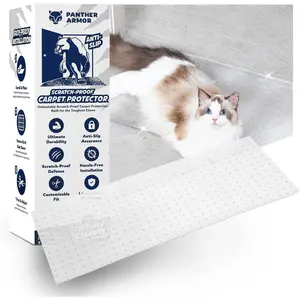 Scratch-Proof Carpet Protector for Pets, Plastic Rug Runner and Cover, 12.2 x 43 inches, Cat Scratch Protector for Doorway, Stop Cat from Scratching, Door Mat