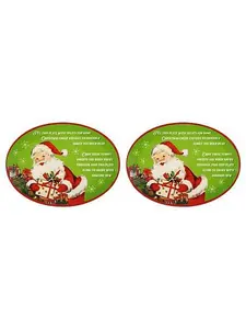 Mr. Christmas Set of 2 Ceramic 12" Giving Platters