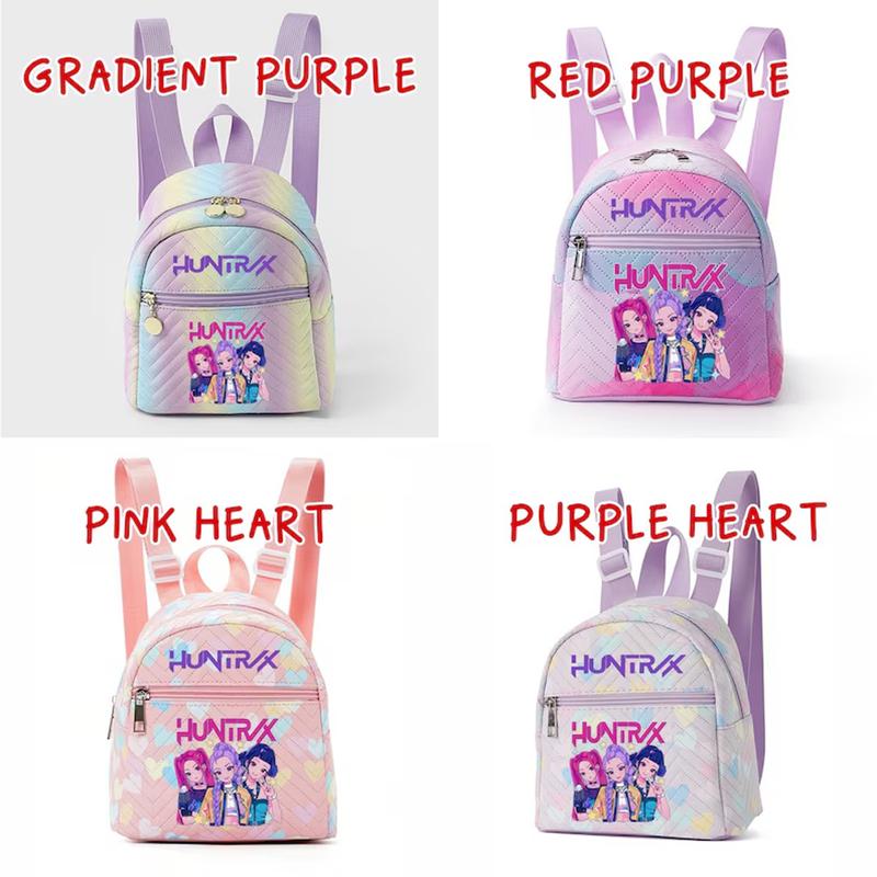 Huntrax Kpop Devil Hunter Anime Backpack Cute Mini Women's Backpack Kpop Fan Gift Hunterx Style Backpack Suitable for Concerts and School Beautiful Kawaii School Bag