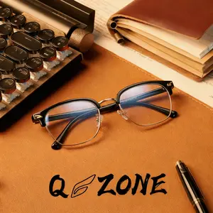 2026 New Anti Blue Light Glasses Square Frame Classic Rectangular Eyeglasses for Men Women Minimalist Metal & Plastic Glasses for Office Study