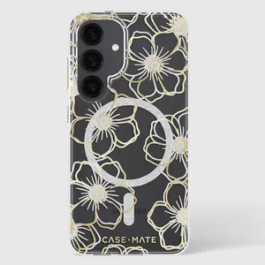 Floral Gems with Magnet- Galaxy S25 Cover Protection