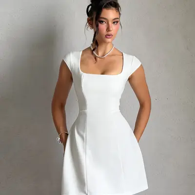 serena van der woodsen dress white party Serena Van Der Woodsen White Slip Dress