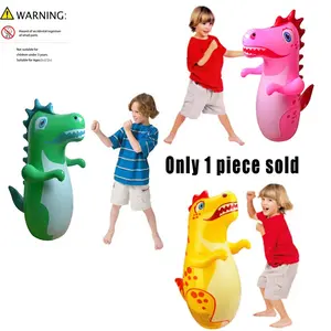 Colorful Dinosaur Inflatable Punching Bag, Vertical Unbreakable, Durable PVC, //, Ideal for Sports and Entertainment, Perfect for Game Room