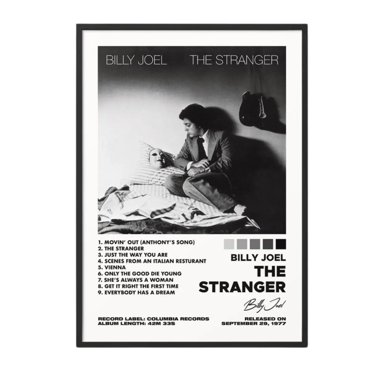 The Stranger By Billy Joel Album Poster No Frame Modern Minimalist Design Music Gift Wall Decor Album Art Artistic Canvas Print wall art posters poster Decoration