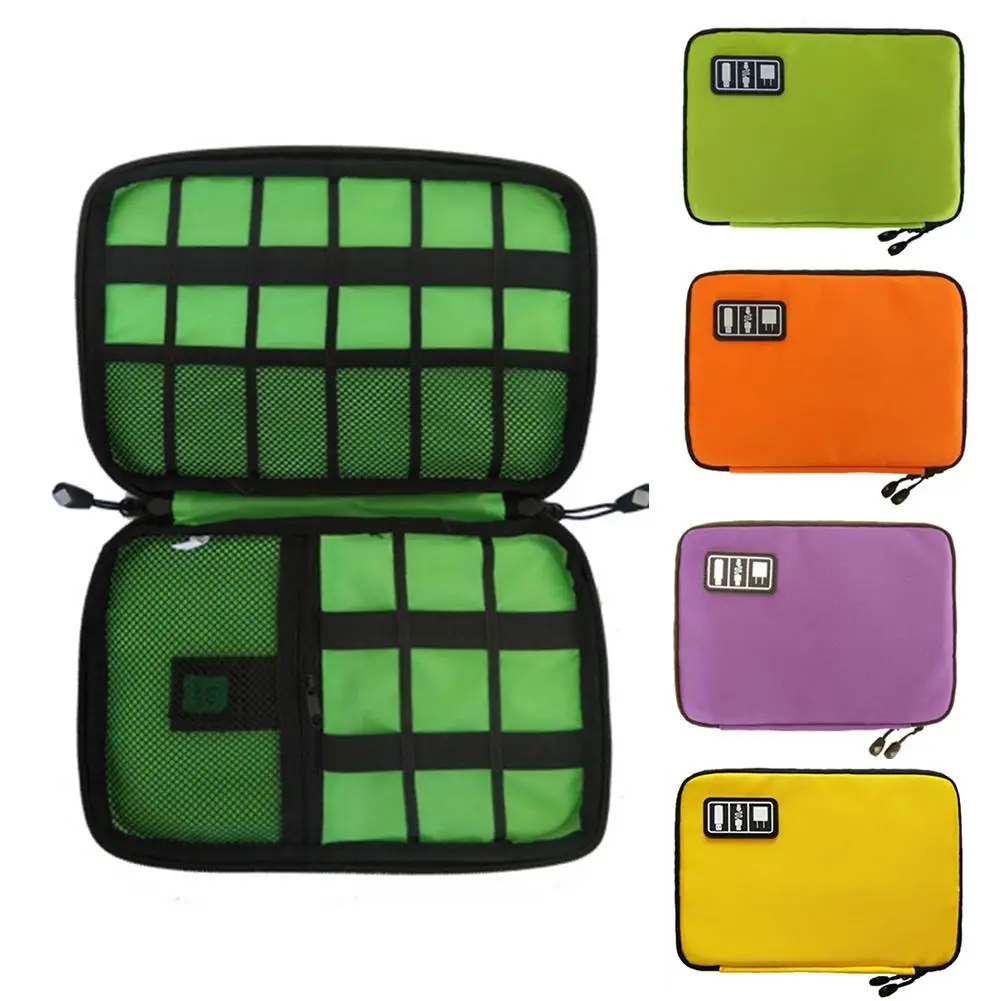 Portable USB Charger Earphone C able Gad get Storage Bag Organizer Pouch Case Light
