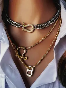 Couple Geometric Necklaces for Daily Wear - Fashion Costume Jewelry Accessories