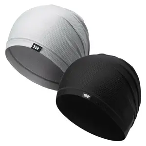 Shinemeoth Summer Mesh Breathable Skull Beanie - Soft Stretchy Slouchy Beanie Hat Men Women for Running Cycling Gym