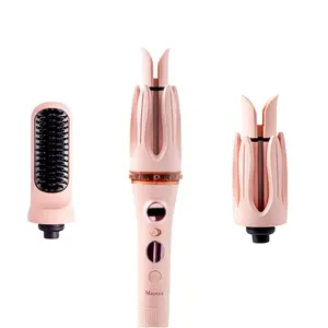 Mayeya Pink Flawless Instant Naturalwaves Automatic Curler with LED Display & Adjustable Temperature Settings 300℉-420℉ Portable Travel Ready Dual Voltage 120-240V curling irons straightener diffuser curly hair hair curler hair styling tools Plug tiktoksh