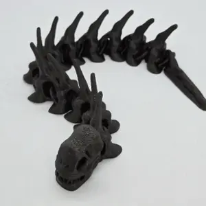 3D Printed Articulated Alien Xenomorph Snake Fidget Toy - Flexi Sci-Fi Serpent, Creepy Desk Pet Sensory Toy, Collector Gift, Home Decoration Ornament, Party Game Decor