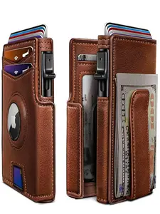 Men's Ultra-Thin Dual-Fold Wallet with Credit Card Holder, Money Clip, ID Window, Rfid Protection, Minimalist Design, Perfect for Father's Day