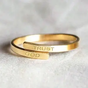 Trust God Adjustable Ring