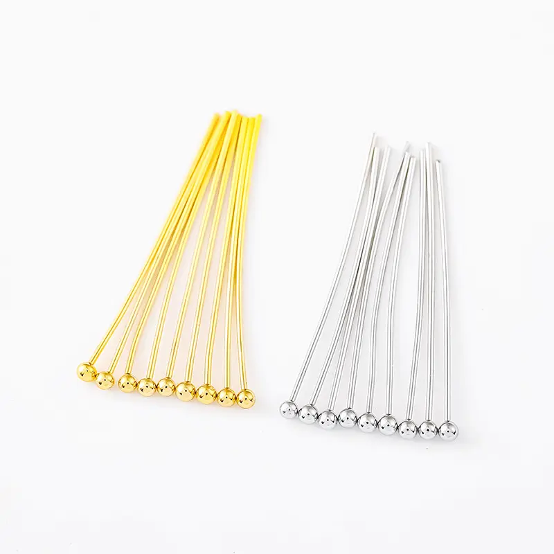 100pcs 925 Silver Ball Pins Straight Pins Findings Bendable for Earring Bracelet Jewelry Making Accessories Supplies