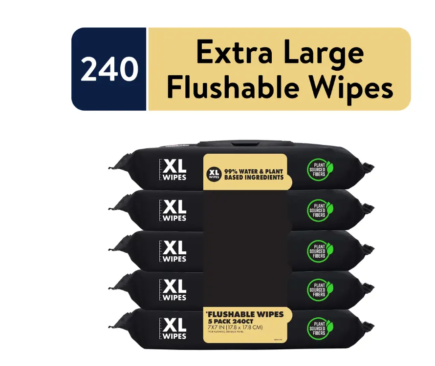 Disposable Wipes, Extra Large Wipes with Shea Butter, 240 Pack Disposable Wipes, Extra Large Wipes with Shea Butter, 240 Pack