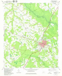 Bamberg South Carolina USGS Topographic Quadrangle Map, 1979, 1:24000