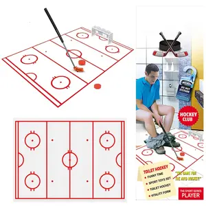 Hockey Club Toilet Hockey Game Set - Fun Sport Toy for Avid Hockey Players - Decompression & Vitality Form - Perfect for Bathroom Play