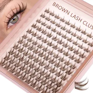 Natural Fluttering Eyelash Clusters, Anime Lashes, Pointed Single Row Extensions, C Curl Individual Lashes, DIY Home Application, 110 Pcs, Individual False Eyelash