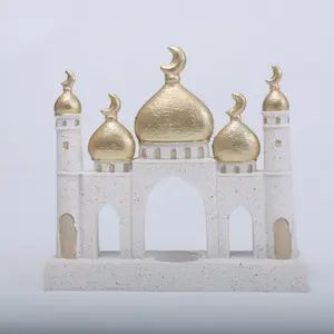 Resin Castle Ornament, Middle Eastern Holiday Decorations, Islamic Festival Accessories, Unique Home & Office Decoration, Religious Decoration
