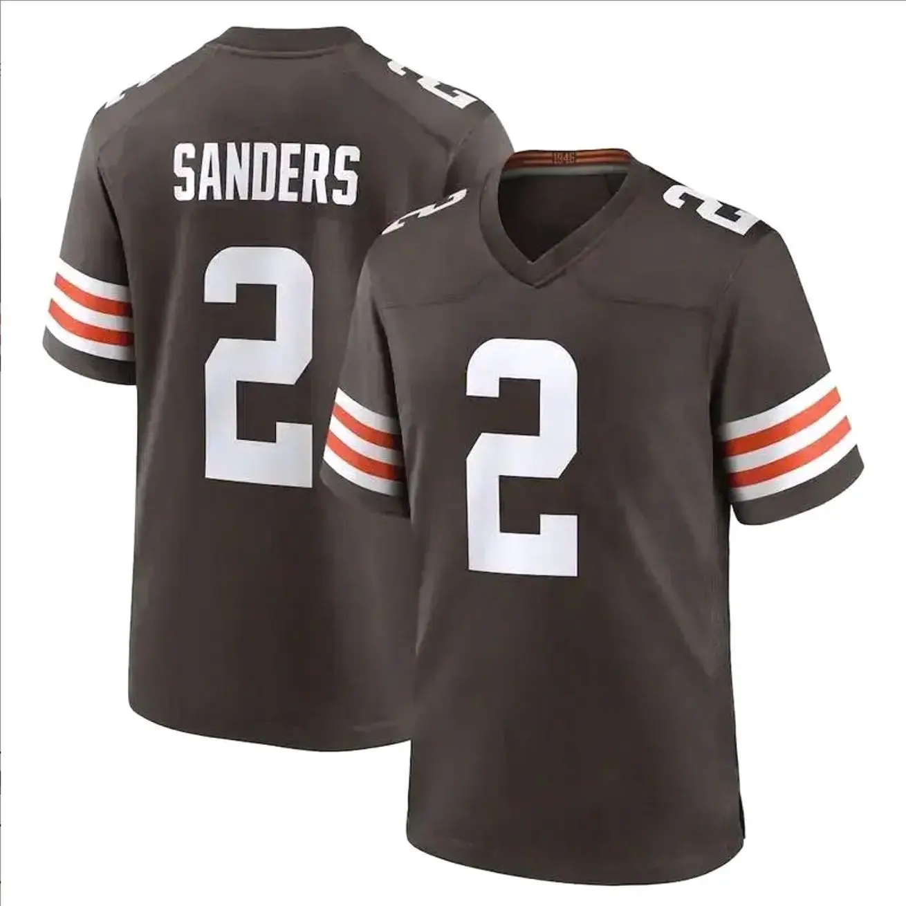 [FULL LOGO] - Men's #2 Sanders Football Jersey, Short Sleeve American Football Game Jersey, Classic Retro Sports Fan Shirt, Gameday Apparel, Athletic Sportswear, Football Fan Gift