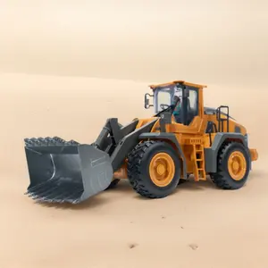 2.4GHz Remote Control Metal Loader Toy Truck - Kids' RC Engineering Vehicle with Alloy Parts, Hydraulic Bucket Simulation, Buldozer Function, Front Reversing, Cells, Construction Tractor Model Collection