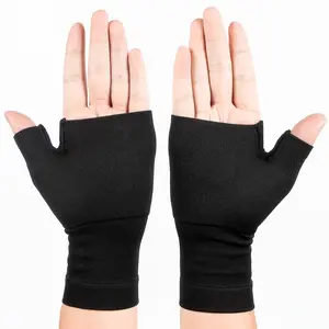 1Pair Sports Compression Wrist Sleeve Elastic Breathable Thumb and Wrist Brace Support for Tennis Running Cycling Work Typing