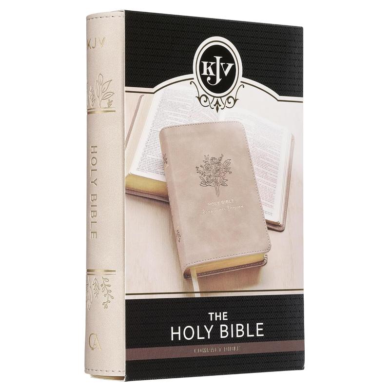 KJV Holy Bible, Compact Vegan Leather Red Letter Edition - Ribbon Marker, King James Version, Taupe (KJV Compact Editions) Imitation Leather – July 1, 2024