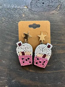 Beaded Boba Earrings