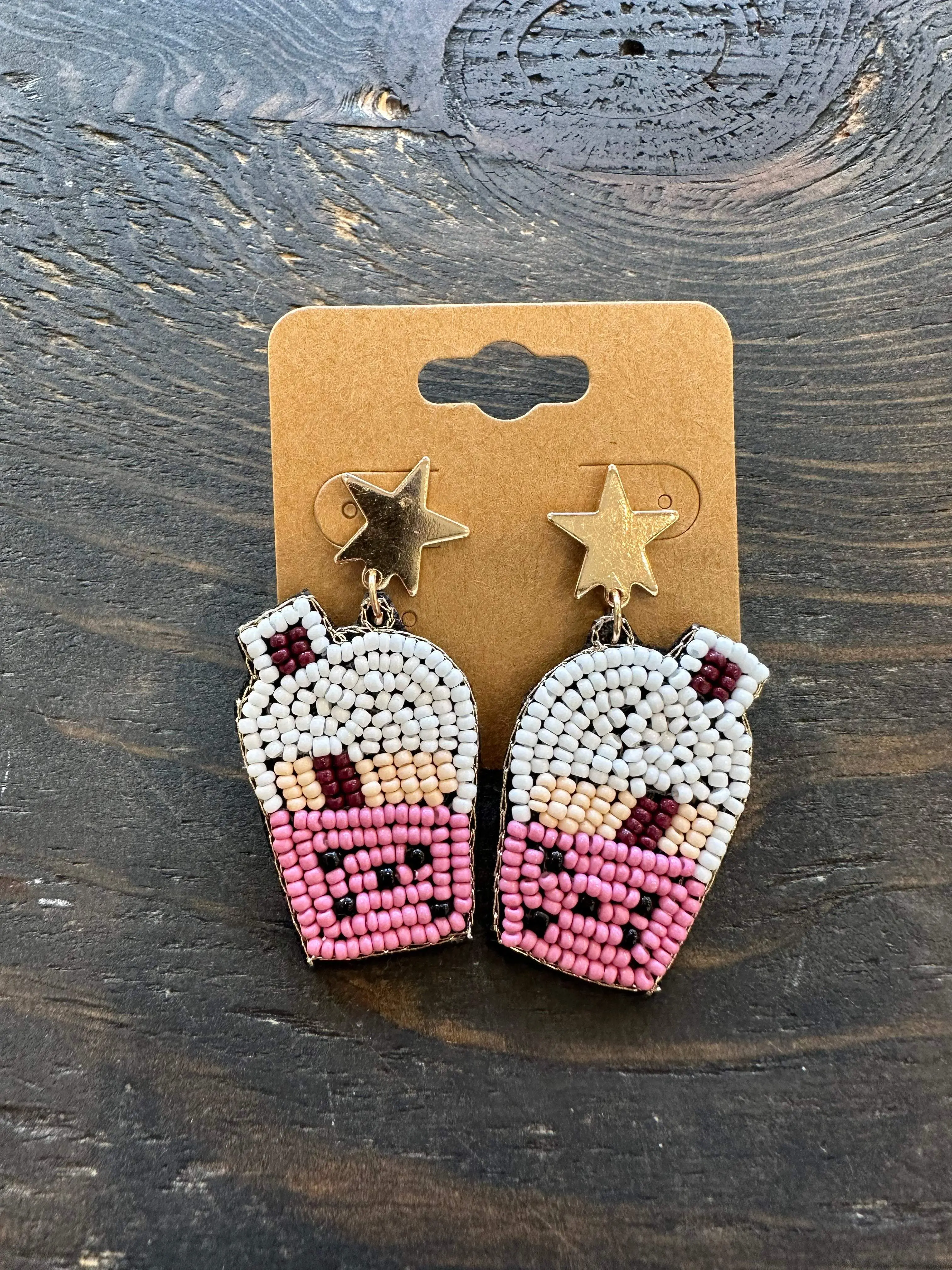 Beaded Boba Earrings