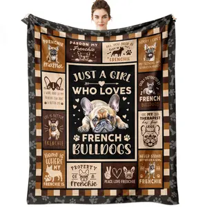 French Bulldog Gifts Blanket 60X50,  French Bulldogs Themed Gift for Dogs