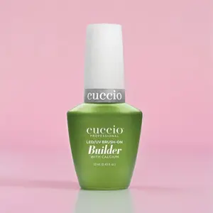 Cuccio Pro Brush-On Builder Gel With Calcium - And UV Self-Levelling Lightweight Formula - Chip-Resistant - Clear - 0.43 Oz Nail