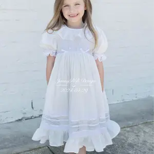 JannyBB (off white fabric with white lace) Vintage Bluebell Heirloom Dress