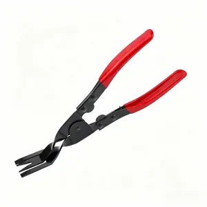 2-in-1 Multifunctional Car Trim Removal Clip Pliers, Alloy Steel Non-Slip PVC Grip Tool, Spring Loaded Labor Saving Design, Universal for Interior Trim, Round Square Clips and Plastic Rivets