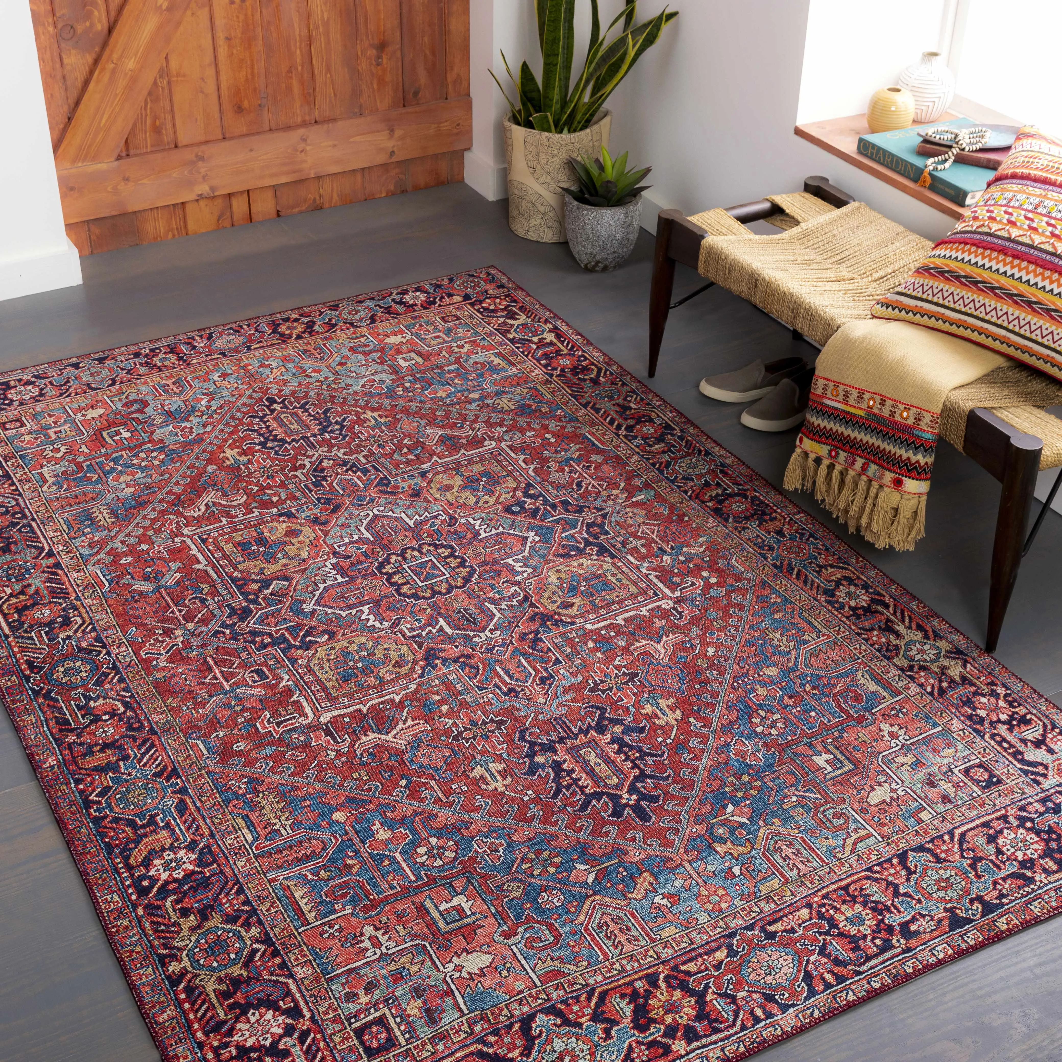 Ronneby Red Traditional Area Rug Ronneby Red Traditional Area Rug