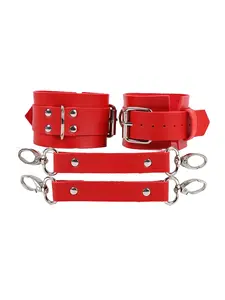Gothic PU Leather Bracelet Set, Sexy Hand Decoration, Carnival Party Christmas New Year Role Play Prop, All Seasons