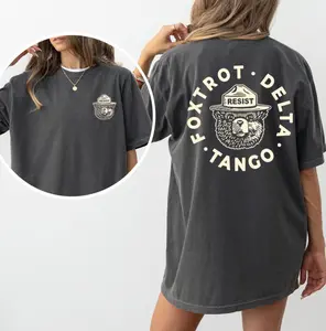 Resist Shirt, Subtle Foxtrot Delta Tango T-shirt, Subtle FDT Graphic Tee, Protect National Parks Clothing, Smokie the Bear Outfits, Top Womenswear