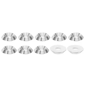PATIKIL M8 Finish Countersunk Washer, 10pcs 25mm Dia. 5mm Tall Solid 304 Stainless Steel CNC Finish Cup Washer Screw Head Gasket for Industrial Construction