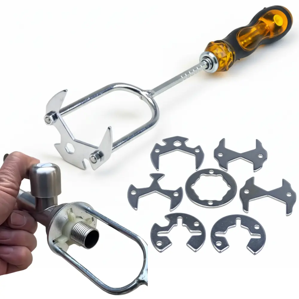Multifunctional Sink Bathroom Wrench - Anti-Slip Hand Tool for DIY Maintenance, High-Efficiency Universal Pipe Wrench for Pipe Installation and Removal, Anti Slip Wrench
