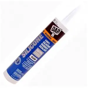 DAP Silicone Sealant, 10.1 oz Crack-Resistant Multipurpose Adhesives, Weatherproof, Flexible Seal, for Interior/Exterior Home Improvement Building Supplies