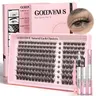 Goddvenus Elegantlash Clusters Natural Wispy Lash Clusters – D Curl Individual Lashes with 6 Layered Thicknesses, Full-volume DIY Cluster Eyelash Extensions for Understated Chic Babes