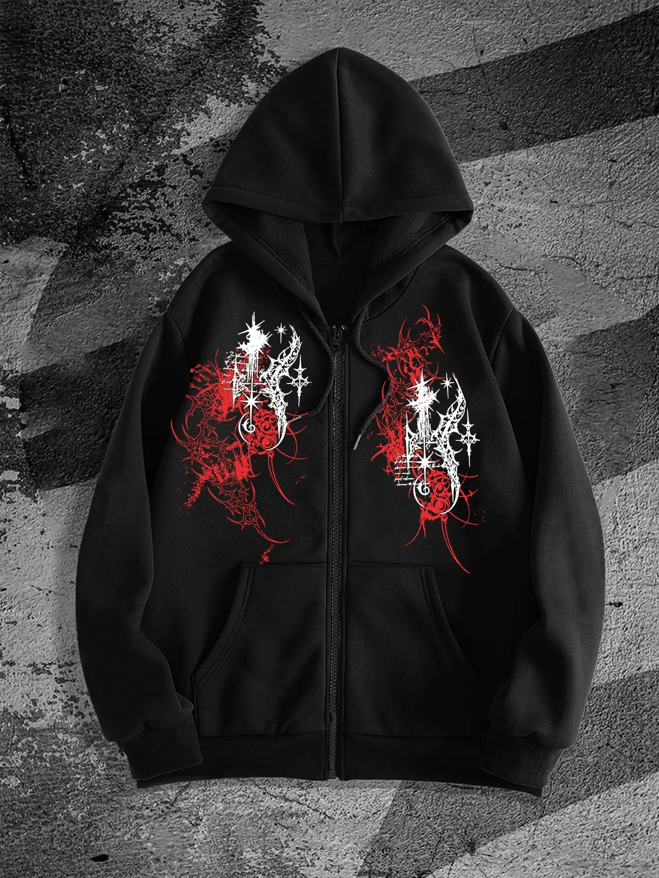 grey camo zip up fit y2k emo - TikTok Shop