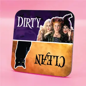 Hocus Pocus Inspired Clean Dirty Dishwasher Magnet, Thackery Binx Black Cat Home Decor, Halloween Sanderson Sisters, Fall Witch Kitchen Decorations, Sanderson Sisters Clean Dirty Dishwasher Magnet, Hocus Pocus Fan Gift Ideas, Witches Home Decor Halloween