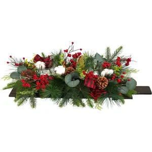 Nearly Natural 24" Holiday Berries, Pinecones,Eucalyptus Decor