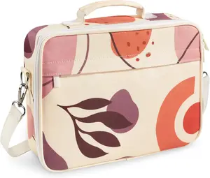 WEMATE Large Capacity Bible Cover Case, Waterproof Bible Study Supplies Tote Bag with Double-Layer Handle & Shoulder Strap, Bible Bag for Women, Teens, Adults and Christian, Christmas Accessories Set Patterned