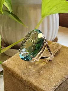 Vintage Elegant Chic Boho Luxurious Extremely Exaggerated Polygon Blue Cubic Zirconia Marquise Cut Ring for Women Charm Wedding Engagement Ring Bridal Jewelry Christmas Valentine's Day Anniversary Gifts