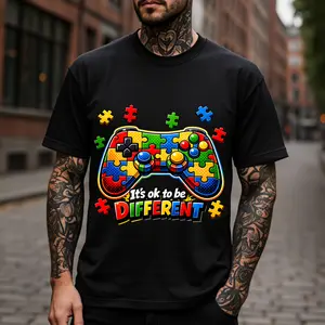 Autism Awareness Autism Video Game Month T-shirt, Autism tShirt, It's Ok To Be Different Tee, Autism Awareness Sweatshirt, Puzzle Pieces T-shirt