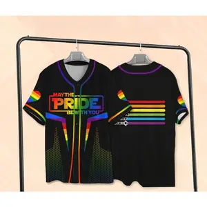 May The Pride Be With You Baseball Jersey, Rainbow LightsaberJersey Shirt, Proud Ally Shirt, Pride Month Baseball Jersey, LGBTQ Support Tee